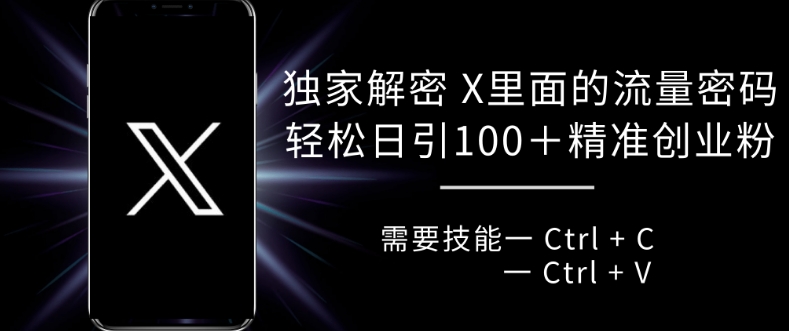 独家解密 X 里面的流量密码，复制粘贴轻松日引100+-小柒笔记