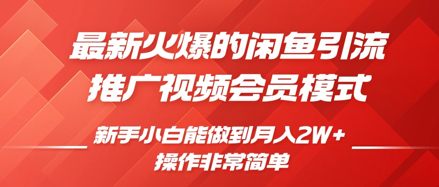 闲鱼引流推广影视会员，0成本就可以操作，新手小白月入过W+【揭秘】-小柒笔记