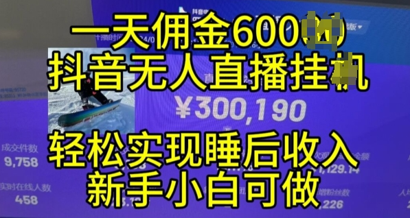 2024年11月抖音无人直播带货挂JI，小白的梦想之路，全天24小时收益不间断实现真正管道收益【揭秘】-小柒笔记