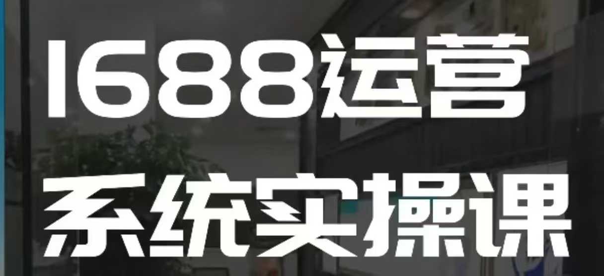 1688高阶运营系统实操课，快速掌握1688店铺运营的核心玩法-小柒笔记